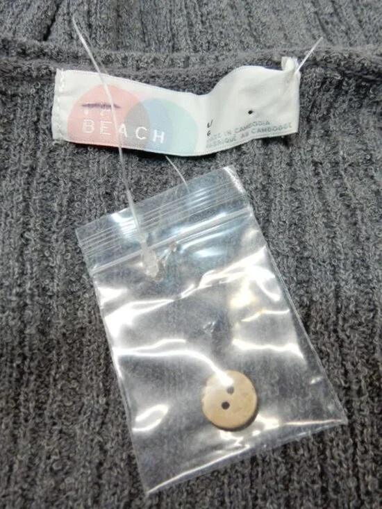 FREE PEOPLE FP BEACH Rhea Sweater Longline VEST & Mini SKIRT SET Size L Grey NEW - Picture 4 of 7